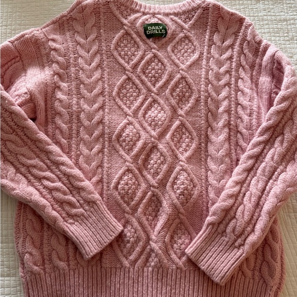 Daily Drills Pink Cable Knit Sweater - Picture 1 of 3